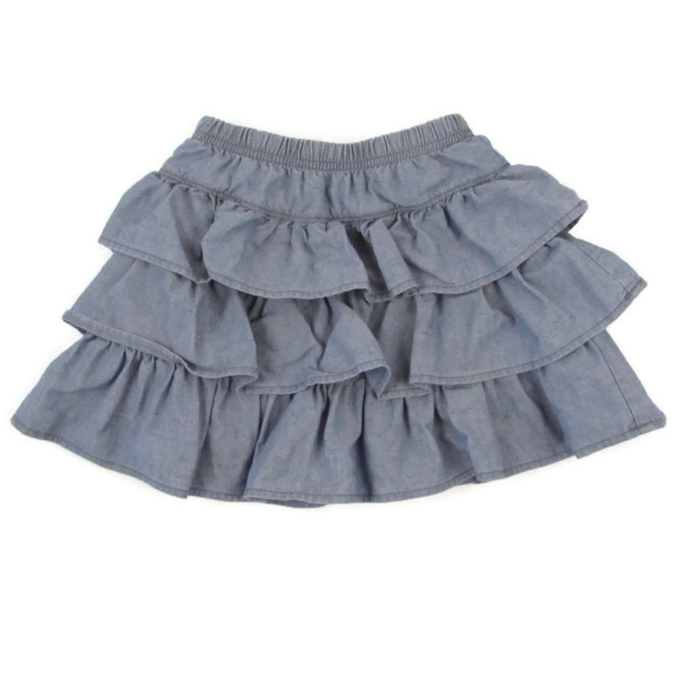 Hanna Andersson Size 120 Denim Ruffle Skort Skirt